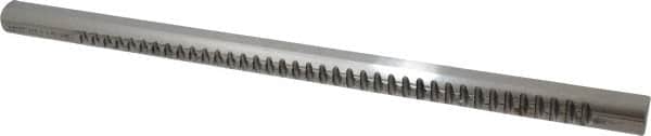 Dumont Minute Man - 1/4" Keyway Width, Production Keyway Broach - Bright Finish, 1" Broach Body Width, 25/64" to 2-1/2" LOC, 18" OAL, 2,870 Lbs Pressure for Max LOC - Exact Tooling