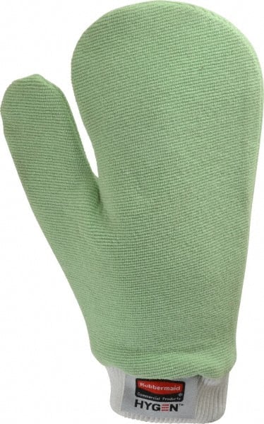 Rubbermaid - 11" Long Microfiber Cleaning & Dusting Mitt - Green, Multipurpose - Exact Tooling