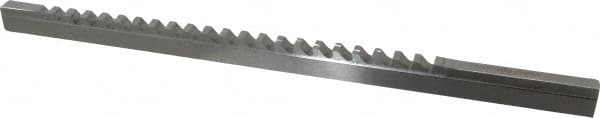 Value Collection - 5/16" Keyway Width, Style C, Keyway Broach - High Speed Steel, Bright Finish, 3/8" Broach Body Width, 25/64" to 2-1/2" LOC, 11-3/4" OAL - Exact Tooling