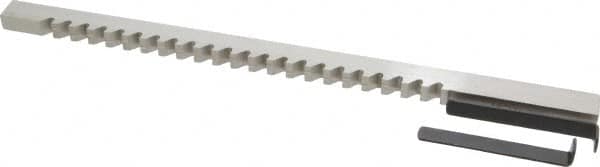 Value Collection - 3/8" Keyway Width, Style C, Keyway Broach - High Speed Steel, Bright Finish, 3/8" Broach Body Width, 25/64" to 2-1/2" LOC, 11-3/4" OAL - Exact Tooling