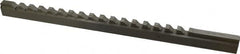 Value Collection - 3/8" Keyway Width, Style D, Keyway Broach - High Speed Steel, Bright Finish, 9/16" Broach Body Width, 1" to 6" LOC, 13-7/8" OAL - Exact Tooling