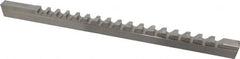 Value Collection - 1/2" Keyway Width, Style D, Keyway Broach - High Speed Steel, Bright Finish, 9/16" Broach Body Width, 1" to 6" LOC, 13-7/8" OAL - Exact Tooling