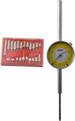 Value Collection - 23 Piece, 4-48 Inch Thread, Steel, 2 Inch Dial Indicator and Point Kit - Use With AGD Indicators - Exact Tooling