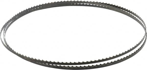 Starrett - 4 TPI, 7' 9" Long x 1/4" Wide x 0.025" Thick, Welded Band Saw Blade - Carbon Steel, Toothed Edge, Raker Tooth Set, Flexible Back, Contour Cutting - Exact Tooling