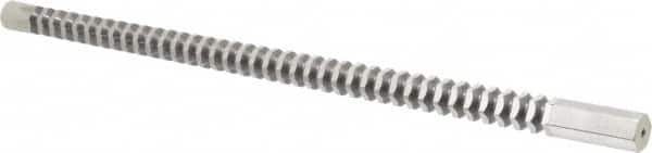 Dumont Minute Man - 3/4" Hex, 3/4" Pilot Hole Diam, 5/8 to 2" Length of Cut, Hexagon Broach - 0.865 to 0.867" Across Corners, 17-1/4" OAL, 6,960 Lb Pressure for Max Length of Cut, 3/8" Pitch, High Speed Steel - Exact Tooling
