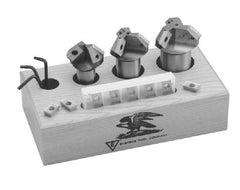 Everede Tool - 0.688 to 1.971" Cut Diam, 45° Lead Angle, 90° Included Angle, Straight Shank Indexable Chamfer End Mill Set - 3/4 to 1-1/4" Shank Diam, Weldon Flats APLT 347 CV6 Insert, CHM Toolholder, 2 & 3 Flutes - Exact Tooling