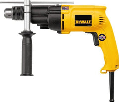 DeWALT - 120 Volt 1/2" Keyed Chuck Electric Hammer Drill - 0 to 19,000 & 0 to 46,000 BPM, 0 to 1,100 & 0 to 2,700 RPM, Reversible - Exact Tooling