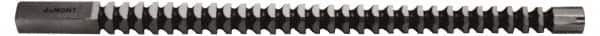 Dumont Minute Man - 1" x 24-1/8" Overall Length, 1-3/32" Pilot Hole Diam, Square Broach - 1.002 to 1.003" Tolerance, 1.403 to 1.405" Across Corners, 7/16" Pitch, 5/8 to 2" LOC, 9,200 Lbs. Pressure for Max LOC - Exact Tooling