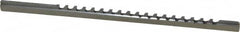 Dumont Minute Man - 1/16" Keyway Width, Style A, Keyway Broach - High Speed Steel, Bright Finish, 1/8" Broach Body Width, 13/64" to 1-1/8" LOC, 5" OAL, 390 Lbs Pressure for Max LOC - Exact Tooling