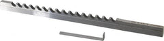Dumont Minute Man - 5/32" Keyway Width, Style B, Keyway Broach - High Speed Steel, Bright Finish, 3/16" Broach Body Width, 19/64" to 1-11/16" LOC, 6-3/4" OAL, 1,320 Lbs Pressure for Max LOC - Exact Tooling