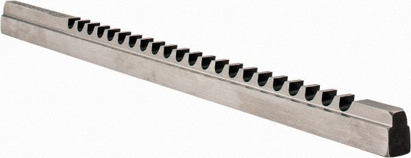 Dumont Minute Man - 1/4" Keyway Width, Style C, Keyway Broach - High Speed Steel, Bright Finish, 3/8" Broach Body Width, 25/64" to 2-1/2" LOC, 11-3/4" OAL, 2,520 Lbs Pressure for Max LOC - Exact Tooling
