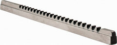 Dumont Minute Man - 1/4" Keyway Width, Style C, Keyway Broach - High Speed Steel, Bright Finish, 3/8" Broach Body Width, 25/64" to 2-1/2" LOC, 11-3/4" OAL, 2,520 Lbs Pressure for Max LOC - Exact Tooling