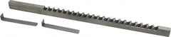Dumont Minute Man - 5/16" Keyway Width, Style C, Keyway Broach - High Speed Steel, Bright Finish, 3/8" Broach Body Width, 25/64" to 2-1/2" LOC, 11-3/4" OAL, 3,960 Lbs Pressure for Max LOC - Exact Tooling