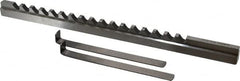 Dumont Minute Man - 5/16" Keyway Width, Style D, Keyway Broach - High Speed Steel, Bright Finish, 9/16" Broach Body Width, 1" to 6" LOC, 13-7/8" OAL, 8,000 Lbs Pressure for Max LOC - Exact Tooling
