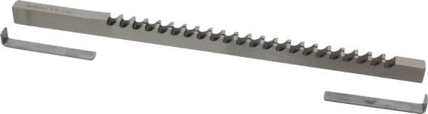 Dumont Minute Man - 3/8" Keyway Width, Style C, Keyway Broach - High Speed Steel, Bright Finish, 3/8" Broach Body Width, 25/64" to 2-1/2" LOC, 11-3/4" OAL, 4,340 Lbs Pressure for Max LOC - Exact Tooling