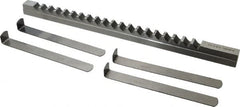 Dumont Minute Man - 5/8" Keyway Width, Style E, Keyway Broach - High Speed Steel, Bright Finish, 3/4" Broach Body Width, 1" to 6" LOC, 15-1/2" OAL, 9,600 Lbs Pressure for Max LOC - Exact Tooling