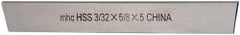 Interstate - 3/32 Inch Wide x 5/8 Inch High x 5 Inch Long, Parallel Cutoff Blade - M2 Grade, Bright Finish - Exact Tooling