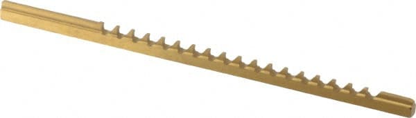 Dumont Minute Man - 1/16" Keyway Width, Style A, Keyway Broach - TiN Finish, 1/8" Broach Body Width, 5" OAL - Exact Tooling