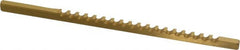 Dumont Minute Man - 1/8" Keyway Width, Style A, Keyway Broach - TiN Finish, 1/8" Broach Body Width, 5" OAL - Exact Tooling