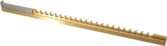 Dumont Minute Man - 3/16" Keyway Width, Style C, Keyway Broach - TiN Finish, 3/8" Broach Body Width, 11-3/4" OAL - Exact Tooling