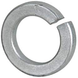 Value Collection - 1-3/8", 1.379" ID, 0.344" Thick Split Lock Washer - Grade 2 Steel, Zinc-Plated Finish, 1.379" Min ID, 1.408" Max ID, 2.219" Max OD - Exact Tooling