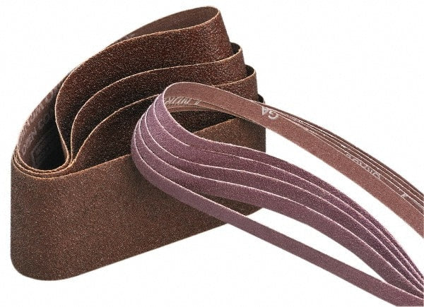 Norton - 3-1/2" Wide x 15-1/2" OAL, 50 Grit, Aluminum Oxide Abrasive Belt - Aluminum Oxide, Coarse, Coated, Series R228 - Exact Tooling