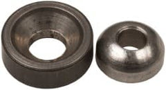 Gibraltar - 3/32" Bolt, Stainless Steel, Spherical Washer Assembly - 5/32" Inside x 3/8" Female Outside, 9/32" Male OD, 13/64" Thick, 1/32" Radius, 303 Grade - Exact Tooling