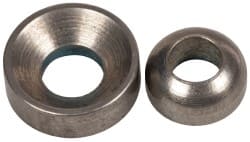 Gibraltar - 1/8" Bolt, Stainless Steel, Spherical Washer Assembly - 11/64" Inside x 3/8" Female Outside, 9/32" Male OD, 13/64" Thick, 1/32" Radius, 303 Grade - Exact Tooling