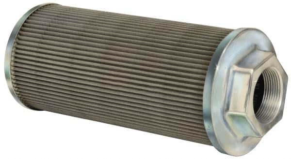 Flow Ezy Filters - 100 Mesh, 11 LPM, 3 GPM, 2.1" Diam, Female Suction Strainer without Bypass - 3/8 Port NPT, 2.7" Long - Exact Tooling