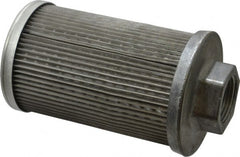 Flow Ezy Filters - 100 Mesh, 38 LPM, 10 GPM, 3.3" Diam, Female Suction Strainer without Bypass - 1 Port NPT, 5.8" Long - Exact Tooling