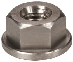 Gibraltar - 5/16-18, 3/4" Flange Diam, 3/8" High, 9/16" Across Flats, Flange Nut - Grade 303 Stainless Steel, 3/32" Flange Height - Exact Tooling