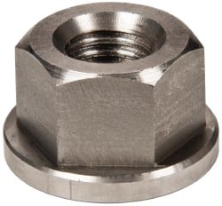 Gibraltar - 5/8-11, 1-3/8" Flange Diam, 13/16" High, 1-1/16" Across Flats, Flange Nut - Grade 303 Stainless Steel, 3/16" Flange Height - Exact Tooling