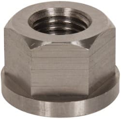 Gibraltar - 7/8-9, 1-3/4" Flange Diam, 1-1/8" High, 1-7/16" Across Flats, Flange Nut - Grade 303 Stainless Steel, 1/4" Flange Height - Exact Tooling