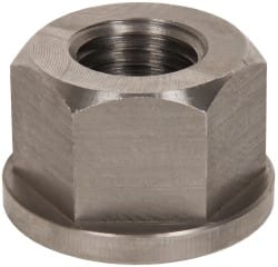 Gibraltar - 1-8, 2" Flange Diam, 1-1/4" High, 1-5/8" Across Flats, Flange Nut - Grade 303 Stainless Steel, 1/4" Flange Height - Exact Tooling