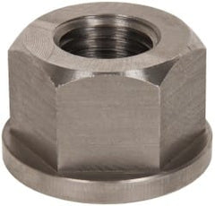 Gibraltar - 1-8, 2" Flange Diam, 1-1/4" High, 1-5/8" Across Flats, Flange Nut - Grade 303 Stainless Steel, 1/4" Flange Height - Exact Tooling