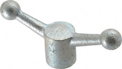 Gibraltar - 2 Offset Arms, Zinc Plated, Blank Speed Handle - 2-1/4" High, 1/2" Arm Diam, 1-1/8" Hub Diam, 3/4" Ball Diam - Exact Tooling