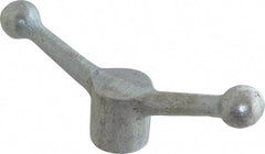 Gibraltar - 2 Offset Arms, Zinc Plated, Blank Speed Handle - 2-15/16" High, 5/8" Arm Diam, 1-5/8" Hub Diam, 1" Ball Diam - Exact Tooling