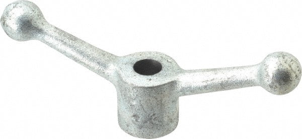 Gibraltar - 2 Offset Arms, 0.749" Hole, Zinc Plated, Reamed Speed Handle - 2-15/16" High, 5/8" Arm Diam, 1-5/8" Hub Diam, 1" Ball Diam - Exact Tooling