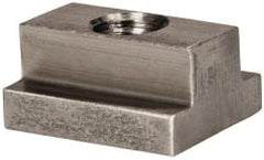 Gibraltar - 3/8-16 Blind Tapped T Slot Nut - 7/16" Slot Width, 3/4 x 7/32" Base Width x Height, 1 x 1/2" OAL x Height - Exact Tooling