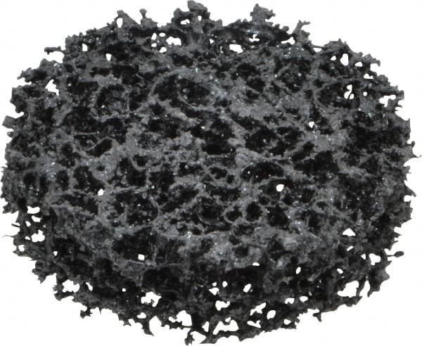 3M - 2" Very Coarse Grade Silicon Carbide Deburring Disc - 1/4" Center Hole, Arbor Connection, Black, 12,000 Max RPM - Exact Tooling
