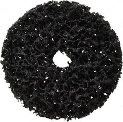 3M - 3" Very Coarse Grade Silicon Carbide Deburring Disc - 1/2" Center Hole, Arbor Connection, Black, 8,500 Max RPM - Exact Tooling