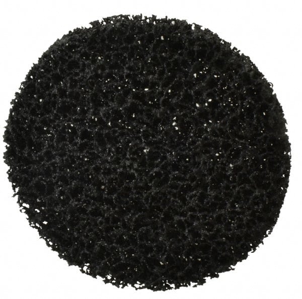 3M - 5" Very Coarse Grade Silicon Carbide Deburring Disc - 1/2" Center Hole, Arbor Connection, Black, 5,000 Max RPM - Exact Tooling