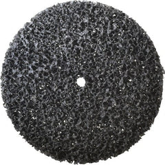 3M - 6" Very Coarse Grade Silicon Carbide Deburring Disc - 3/8" Center Hole, Arbor Connection, Black, 4,000 Max RPM - Exact Tooling