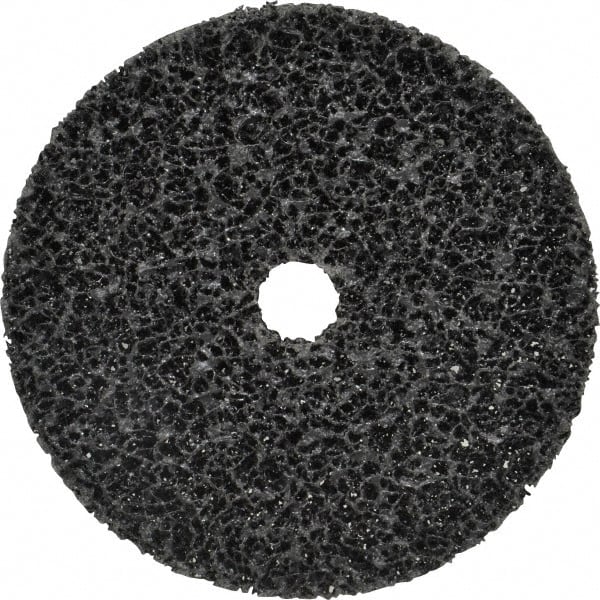 3M - 6" Very Coarse Grade Silicon Carbide Deburring Disc - 7/8" Center Hole, Arbor Connection, Black, 4,000 Max RPM - Exact Tooling