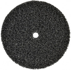 3M - 7" Very Coarse Grade Silicon Carbide Deburring Disc - 5/8" Center Hole, Arbor Connection, Black, 3,300 Max RPM - Exact Tooling