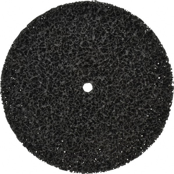 3M - 8" Very Coarse Grade Silicon Carbide Deburring Disc - 1/2" Center Hole, Arbor Connection, Black, 3,000 Max RPM - Exact Tooling