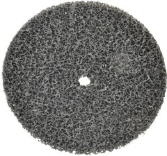 3M - 8" Very Coarse Grade Silicon Carbide Deburring Disc - 5/8" Center Hole, Arbor Connection, Black, 3,000 Max RPM - Exact Tooling