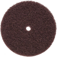 3M - 6" Medium Grade Aluminum Oxide Deburring Disc - 1/2" Center Hole, Arbor Connection, Maroon, 4,000 Max RPM - Exact Tooling
