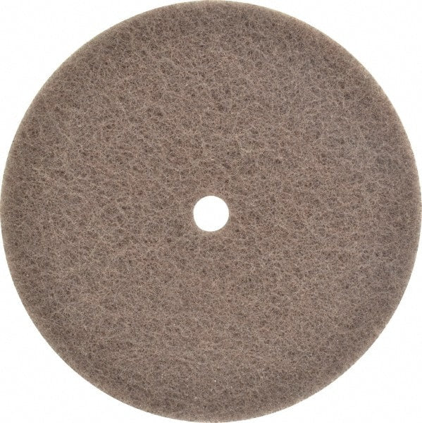 3M - 6" Very Fine Grade Silicon Carbide Deburring Disc - 1/2" Center Hole, Arbor Connection, 4,000 Max RPM - Exact Tooling