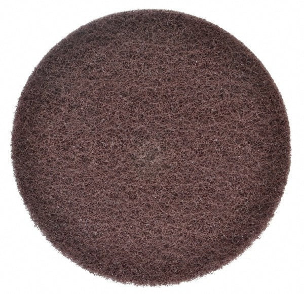 3M - 8" Medium Grade Aluminum Oxide Deburring Disc - 1/2" Center Hole, Arbor Connection, Maroon, 3,000 Max RPM - Exact Tooling